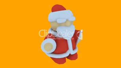 Rotation of 3D SantaClaus.christmas,toy,Candle,Accessories,Sculpture,claus,holiday,winter,xmas,