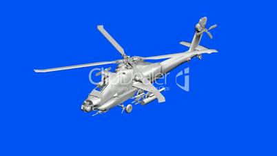 Rotation of 3D Helicopter.rotor,transport,flight,fly,air,aircraft,sky,transportation,aviation,