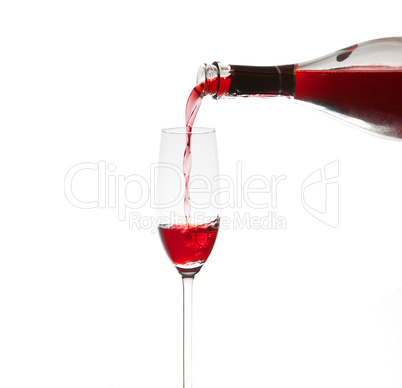 Pouring a glass of wine