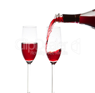 Pouring a glass of wine