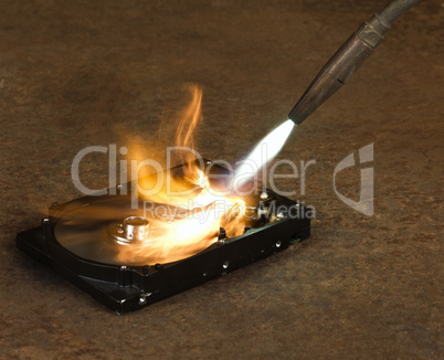 burning a hard disk drive