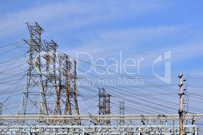 Electric towers.