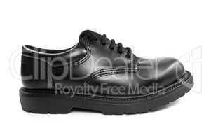 Black leather shoe.