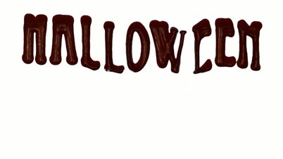 schriftzug halloween aus blut lã¤uft herunter