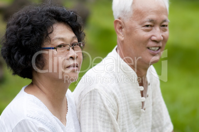 Asian senior couple