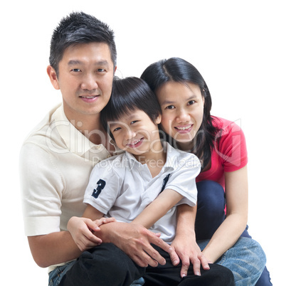 Happy Asian family