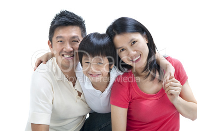 Happy Asian family