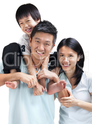 Happy Asian family