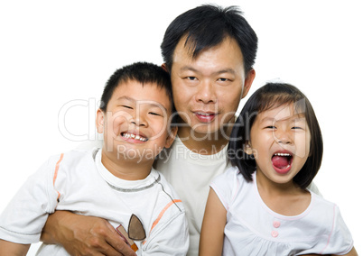 Father and children