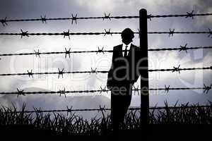 Manager behind Barbed wire