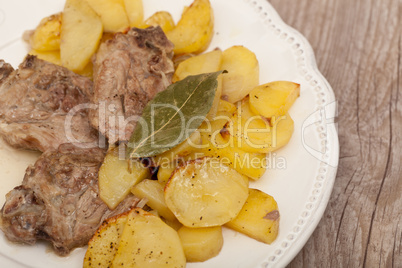 lamb with potatoes