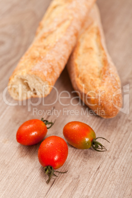 Baguette and tomatoes