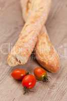 Baguette and tomatoes