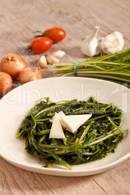 Chicory and pecorino