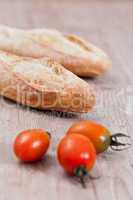 Baguette and tomatoes