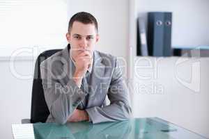 Thinking businessman