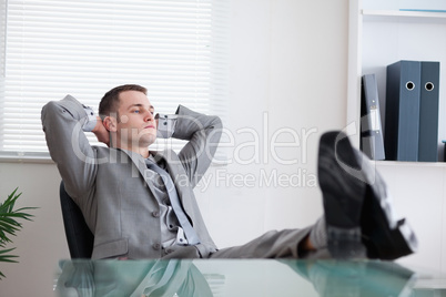 Businessman taking a rest