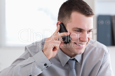 Businessman talking on the cellphone