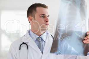 Doctor with x-ray photograph