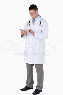 Doctor using a tablet