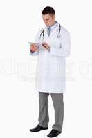 Doctor using a tablet