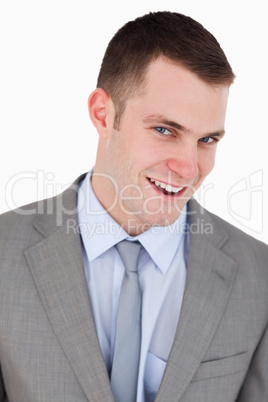 Close up of friendly businessman