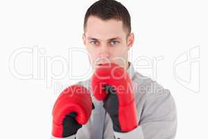 Businessman ready to fight