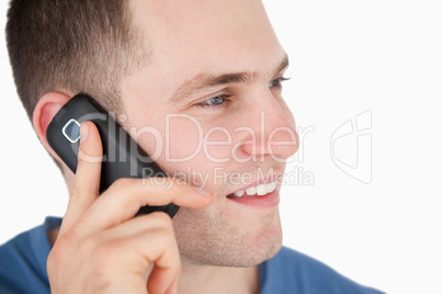 Close up of a man on the phone