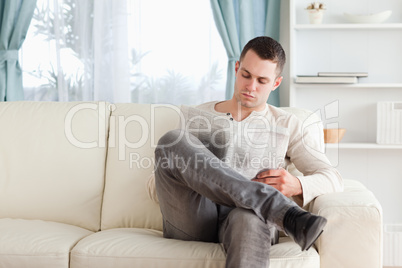 Man reading a newspaper