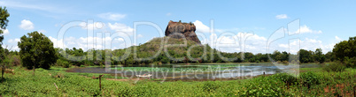 The panorama of Sigiriya (Lion's rock) is an ancient rock fortre