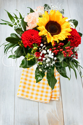 Blumenstrauss mit Sonnenblume - Bouquet with Sunflower