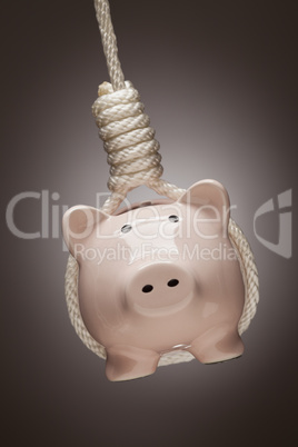 Piggy Bank Hanging in Hangman's Noose