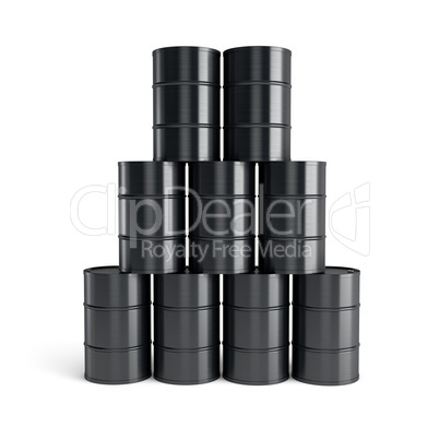 black oil barrels