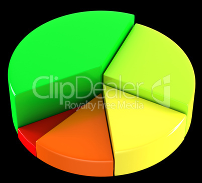 Colorful pie chart or circular diagram