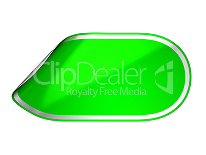 Green rounded hamous sticker or label