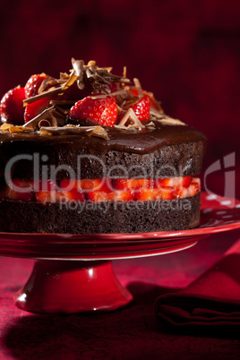 Chocolate strawberry cake