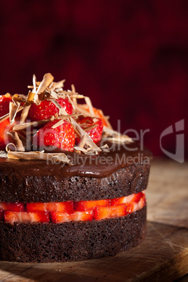 Chocolate strawberry cake