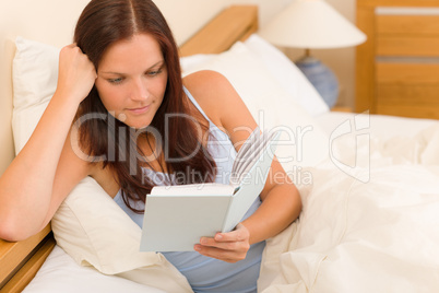 Bedroom - young woman read book in bed