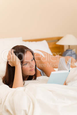 Bedroom - young woman read book in bed