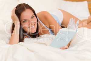 Bedroom - young woman read book in bed