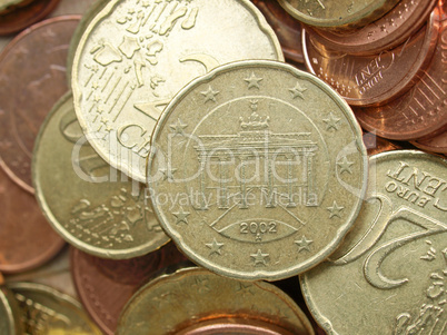 Euro coins background