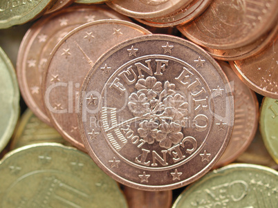 Euro coins background