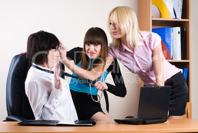 Three pretty businesswomen