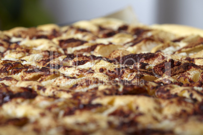 Apfelkuchen auf Backblech - Apple pie on baking sheet