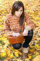 young girl with handbag