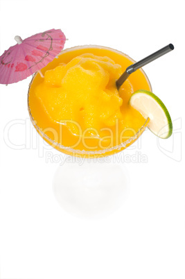 frozen mango margarita daiquiri isolated on white