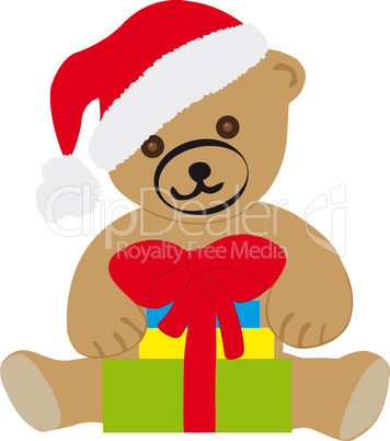 Teddybär mit Weihnachtgeschenken-Teddy bear with Christmas gifts