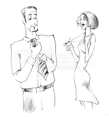 man and woman body language