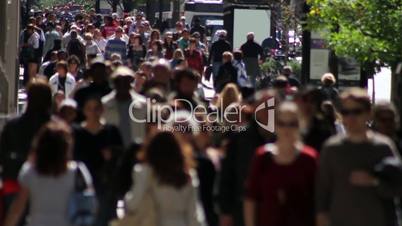 Crowded Sidewalk Time Lapse