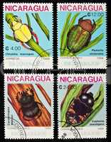 Beetles stamps collection.